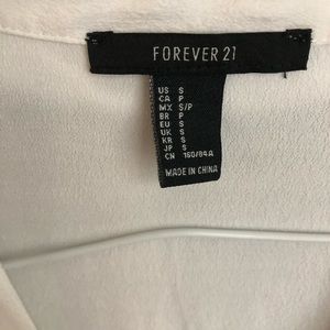 Forever 21 Tops - F21 white button down cropped small Forever 21 Tops - F21 white button down cropped small